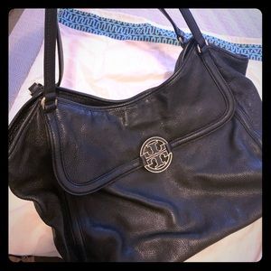 Tory Burch Large Leather Tote w Gold Accessories